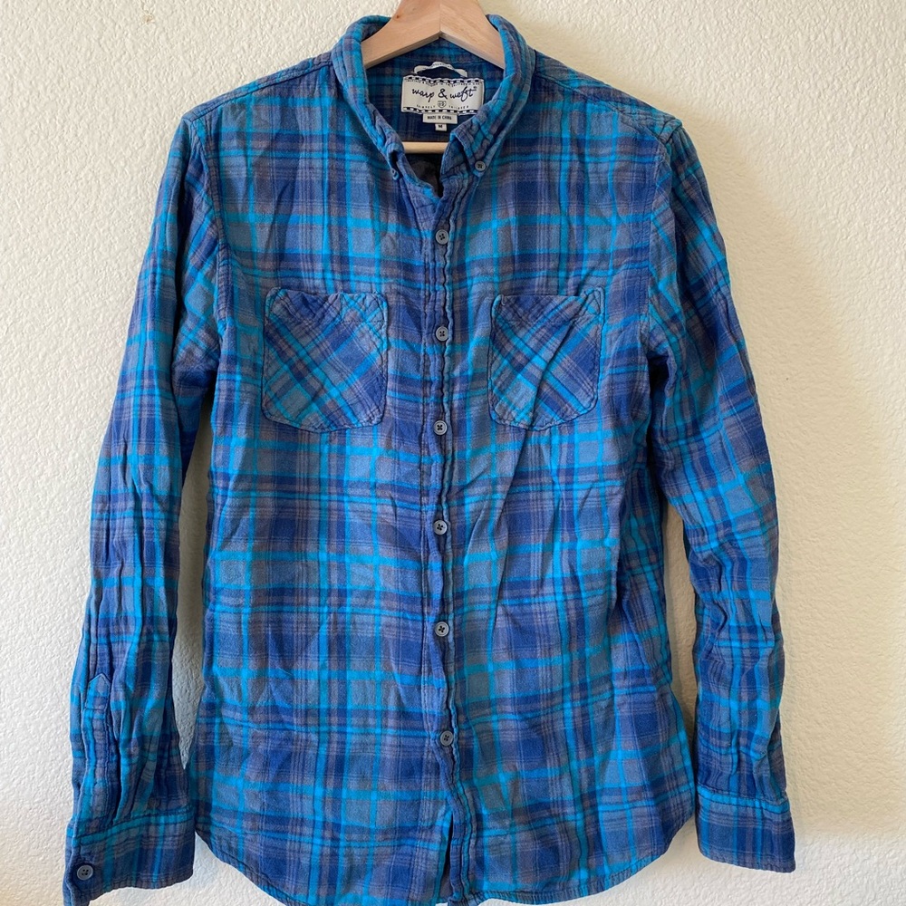 Blue Plaid Men's Shirt